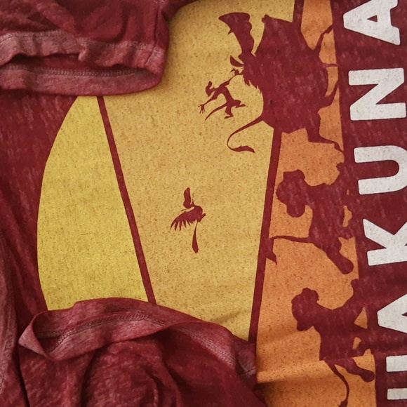Disney Lion King Hakuna Matata Distressed Short Sleeve BURNOUT Tee Women’s L - Picture 12 of 12